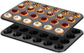2 Pack Mini Muffin Pan Nonstick 24 Cup, Mini Cupcake Pans for Baking