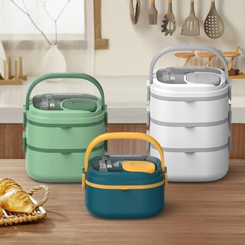 PEDECO Single-Layer Bento Lunch Box, Blue, Non-Insulated