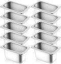 Thenshop 10 Pcs 1/9 Metal Hotel Steam Table Pan 4" Deep, American