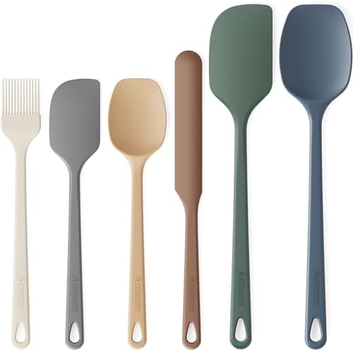 Astercook 6-Piece Silicone Spatula Set, 560°F Heat Resistant Rubber