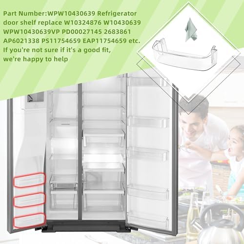 AMI PARTS WPW10430639 W10324876 Freezer Door Shelf Bin