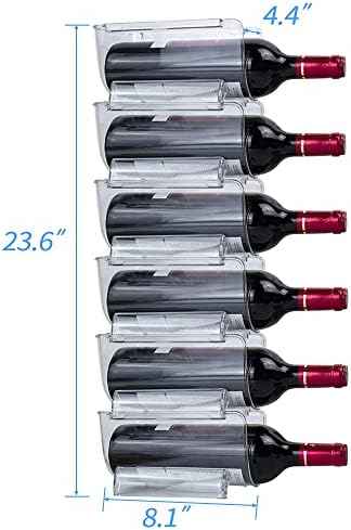 Sutekus 6 Pack Stackable Wine Rack Wine Holder Water Bottle Holder