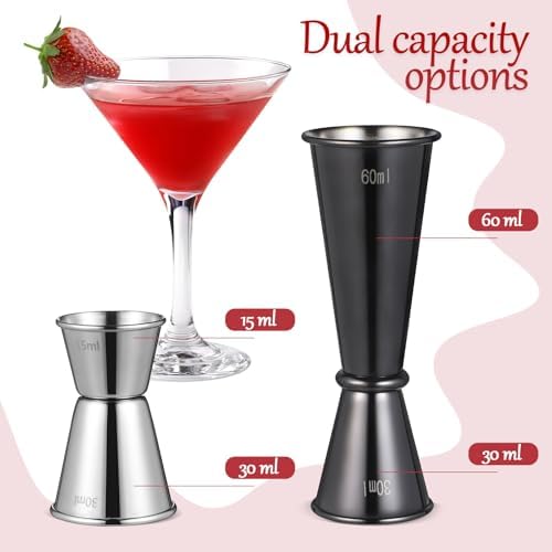 Xmas Stainless Steel Measuring Jigger Set 15/30ml 30/60ml