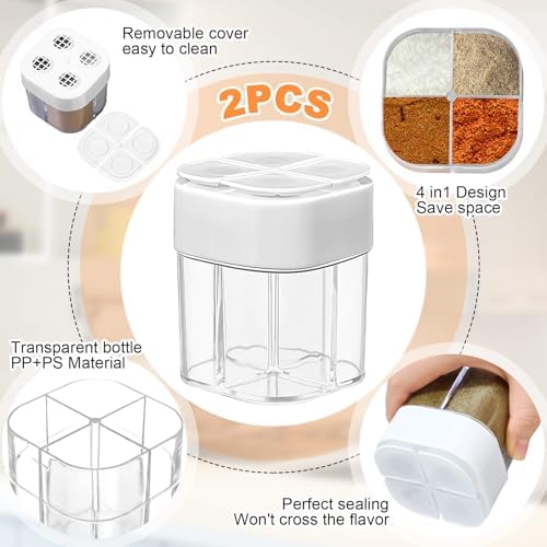 Gerrii 4 Pcs Small Oil Dispenser Bottle for Camping and 2 Pcs 4 in 1