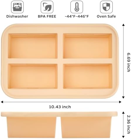Winrock Super Ice Cube Tray 1 Cup X 4 Portions Big Silicone Freezing