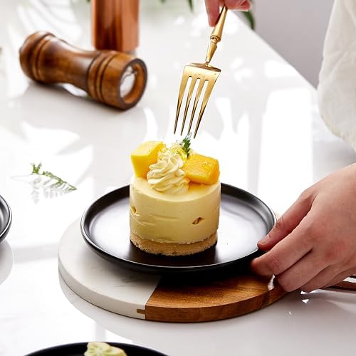 Matte Ceramic Appetizer Plates 6 Inch,Small Mini Dessert Plates Set of