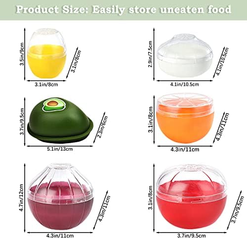 6-Piece Fruit and Vegetable Storage Containers