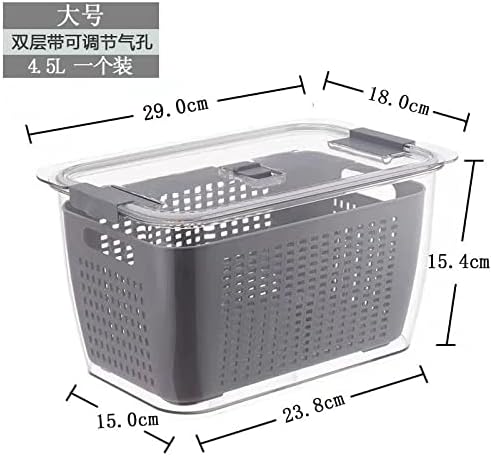4.5L Vegetable and Fruit Storage Container,Transparent Fresh Keeping