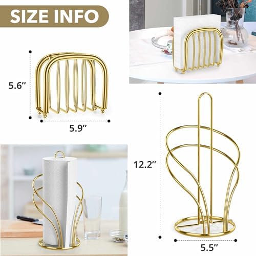 Paper Towel Holder Countertop, Stainless Steel Paper Towel Roll Holder