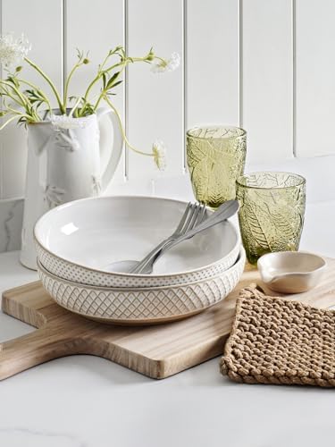 LE TAUCI Pasta Bowls 46oz, Large Salad Bowl, Ceramic Serving Plate