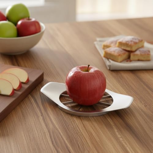 Apple Slicer and Corer, Stainless Steel Fruit Cutter for Uniform