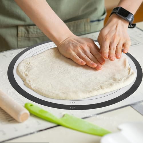 UPKOCH Silicone Kneading Mat Set 11.81X11.81In Non-Stick Dough Rolling