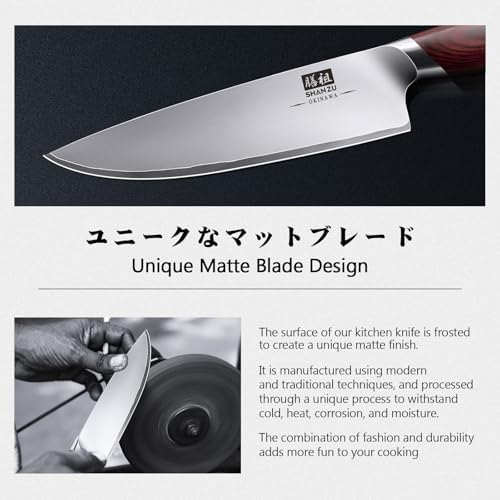 SHAN ZU 7-Piece Japanese Knife Set, Stainless Steel
