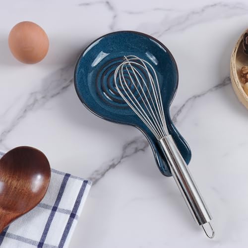 JINIHFW Spoon Rest for Kitchen, Ceramic Spoon Holder for Stove Top