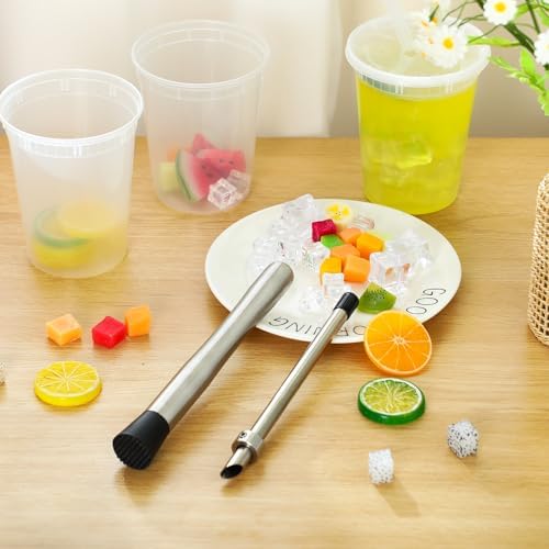 Honeydak 5 Pcs Straw Hole Puncher Muddler Set