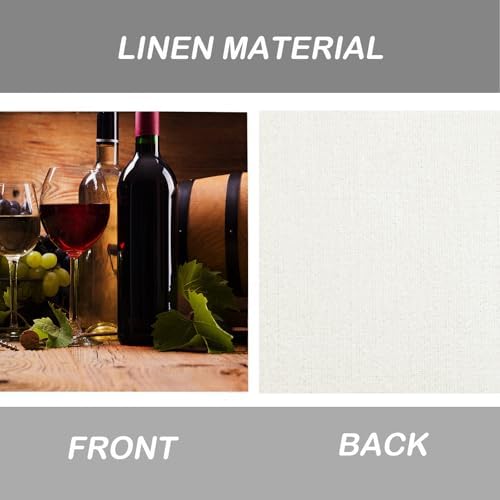 Wine Placemats Set of 4 Bottle Grapes Rustic Brown Table Mats