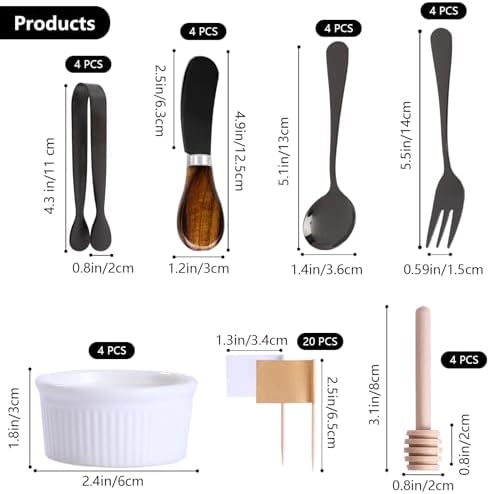 Charcuterie Accessories(25 Psc), Cheese Spreaders For Charcuterie