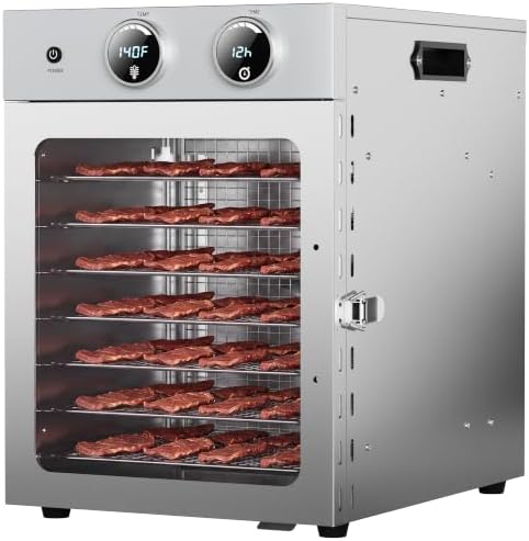 VUSIGN Food Dehydrator, 8 Stainless Steel Trays, 500W