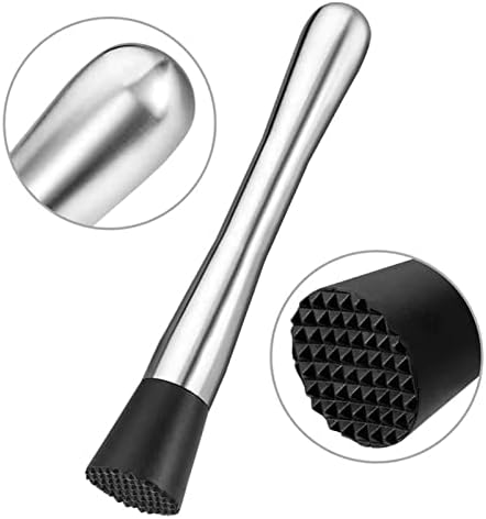 Muddler for Cocktails Set, 3 Pcs Cocktail Mixing Spoon Muddler