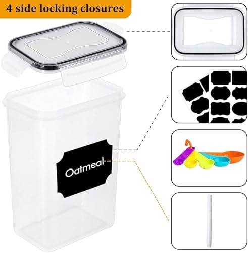 42pcs Airtight Clear Stackable Food Storage Containers