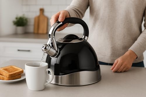 Creative Home Crescendo Whistling Tea Kettle, 3.1 Quart