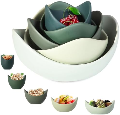 Notakia Salad Decorative Bowls Lotus Shaped Pasta Bowls Dishwasher