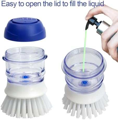 CELOX 2 Pack Dish Brush with Soap Dispenser