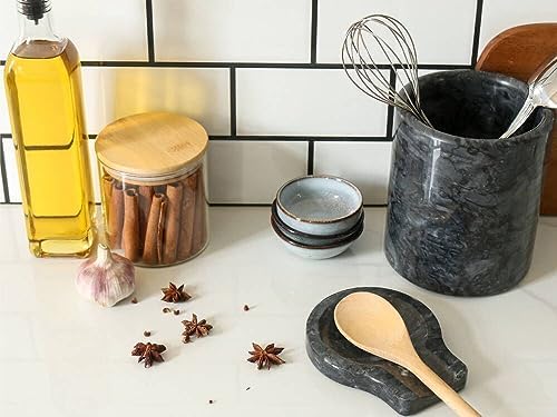 Heat Resistant Spoon Rest for Stove Top, Marble Flat Utensil Rest