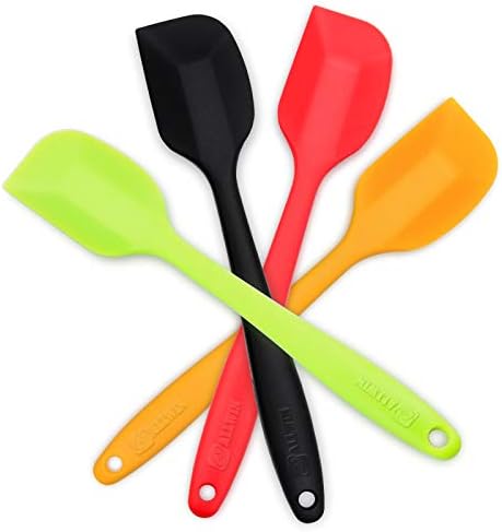 4-Piece Silicone Spatula Set with Stainless Steel Core, Small