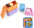 4 Pack Silicone Lunch Containers Compatible with OmieBox, Leak-Proof