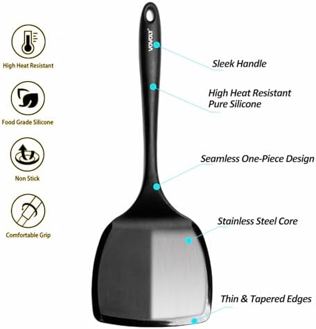 Vovoly Large Silicone Spatula Set, 600°F