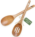 Large Wooden Spoons for Cooking Utensil Set Slotted Spoon Kitchen