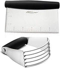 Dough Blender & Bench Scraper,Stainless Steel Kitchen Tool,Set of