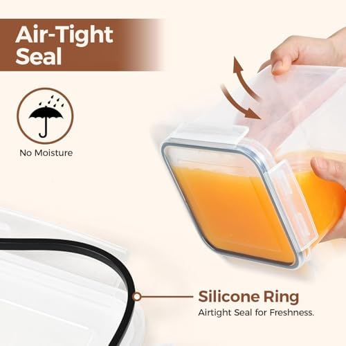 ComSaf 3 Pack Airtight Flour and Sugar Containers