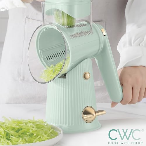 COOK WITH COLOR Rotary Cheese Grater, 5 Blades