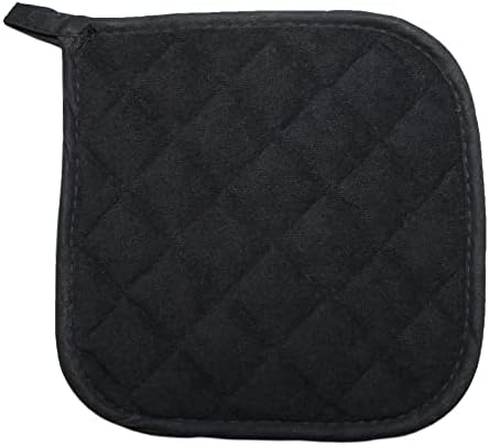 5 PCS Cotton Pot Holders for Kitchen, Black
