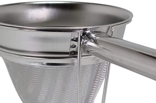 Anchy Premium 8" Chinois Fine Mesh Strainer Set with Stand & Bamboo