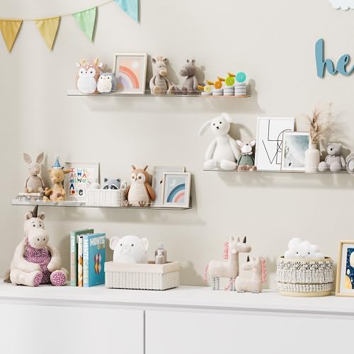 upsimples Acrylic Wall Storage Shelves, 6 Pcs