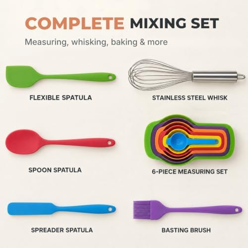 20 PCS Stainless Steel Mixing Bowls with Airtight Lids, 6 Nesting