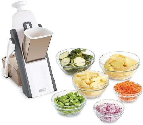 Dash Safe Slice Mandoline, Foldable, Cool Grey