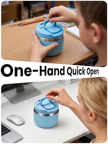 JOOPETALK 14oz Soup Thermo with Buckle Lid for Kids, Wide Mouth