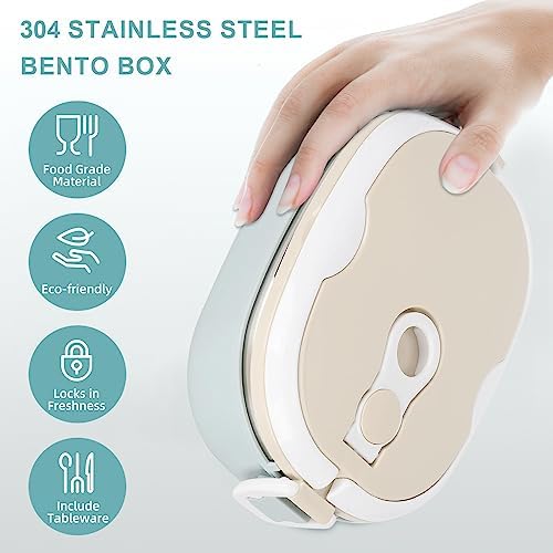 900ml 304 Stainless Steel Lunch Box, 1 Layer