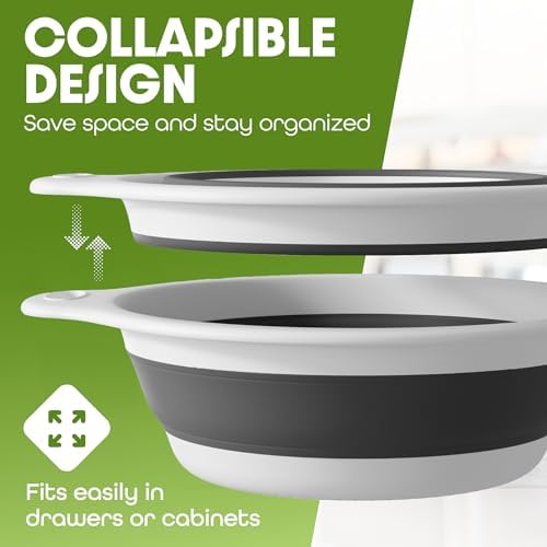 Gevoli Collapsible Colander Strainer, Includes Over-sink Countertop