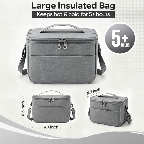 Bento Box Adult with Insulated Lunch Bag - 3 Stackable Leak-Proof