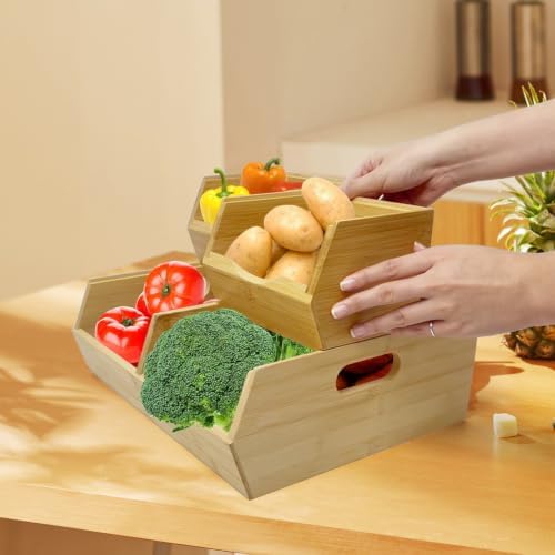 Fruit and Vegetable Storage Bin for Pantry & Kitchen Counter