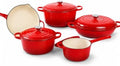 GOURMETIFIC® Cast Iron Cookware Set Enameled Dutch Oven Skillet Pots