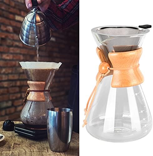 Pour Over Coffee Maker Set with Reusable Stainless Steel Filter
