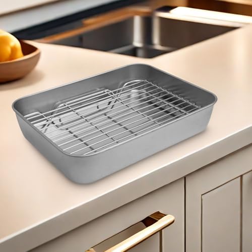 Quarter Sheet Pan with Rack Set(1 Tray+1 Cooling Rack+1 Cover)