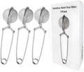 3-Pack Fine Mesh Tea Ball Infusers with Long Handles, Stainless Steel