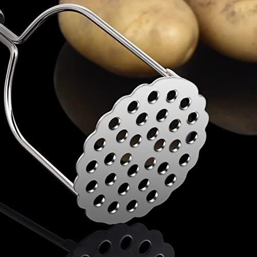 Potato Masher, Stainless Steel Masher for Potatoes, Beans, Berries
